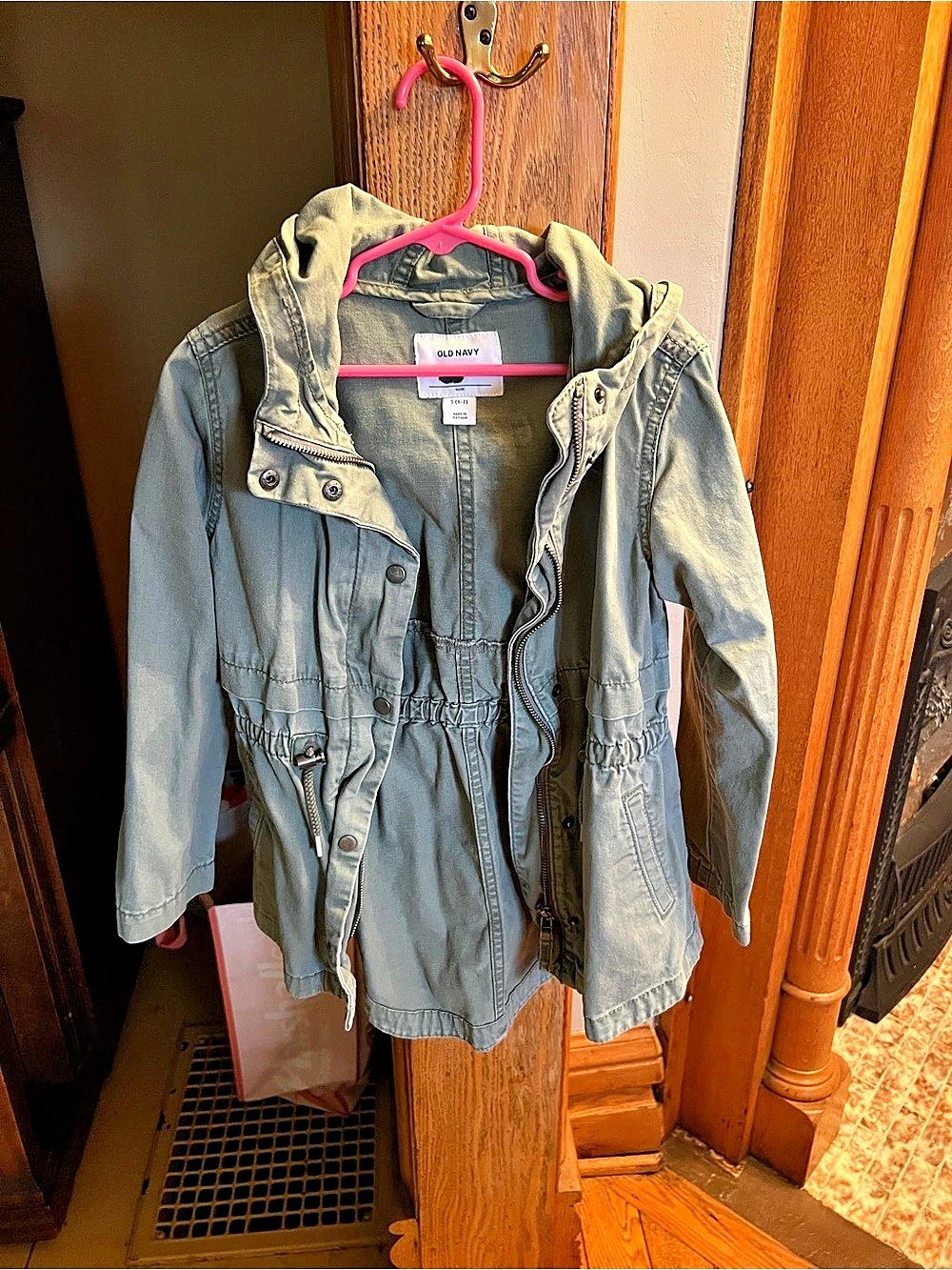 Old Navy Relaxed Lightweight Utility Jacket for Girls Green Small (6-7)